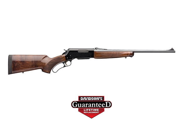 Picture of Browning 034036182 Blr Gold Medallion 6.5 Creedmoor 4+1 20" High Gloss Blued Grade Iii/Iv High Gloss Walnut Fixed W/Pistol Grip, Brass Spacers Stock Right Hand (Full Size)