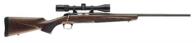 Picture of  Browning 035208282 X-Bolt Hunter 6.5 Creedmoor 4+1 22" Matte Blued Steel Barrel & Receiver, Satin Black Walnut Stock, NO Sights Optics Ready