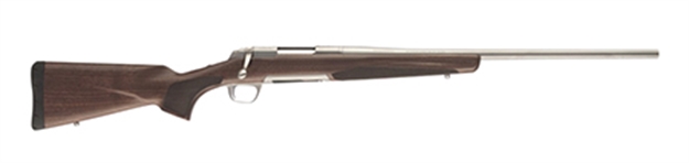 Picture of Browning X-Bolt Stainless Hunter Bolt Action Rifle 243 Win, Rh, 22 In, Matte, Wood Stk, 4+1 Rnd, Adj Trgr