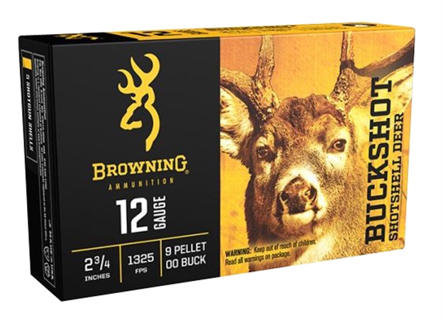 Picture of Browning Ammo B193111222 Buckshot  12 Gauge 2.75" 9 Pellets 00 Buck Shot 15 Bx/ 10 CS