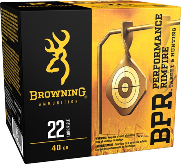 Picture of  Browning Ammo B194122400 Bpr Performance Rimfire  22Lr 40Gr Lead Round Nose 400 Per Box/4 Case