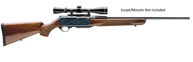 Picture of  Browning 031001223 Bar Mark II Safari 25-06 Rem 4+1 24" Polished Blued/ 24" Hammer Forged Sporter Barrel, Polished Blued Engraved Steel Receiver, Gloss Turkish Walnut/ Wood Stock, Right Hand 023614074939