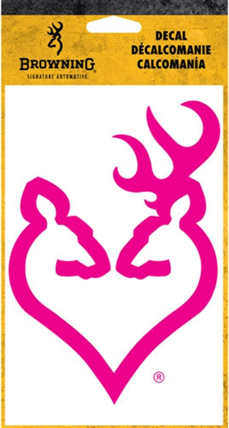 Picture of Browning Buckheart Decal 6" Pink