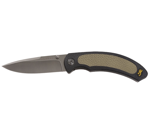 Picture of Browning 3220036 Cayman  
3.375" 7Cr17 Stainless Steel Drop Point Polymer Black/Tan