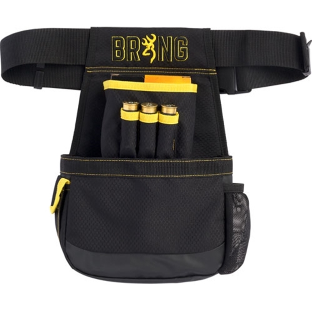 Picture of Browning Large Shell Pouch W/Belt Zipper Bottom Black/Gold Trim