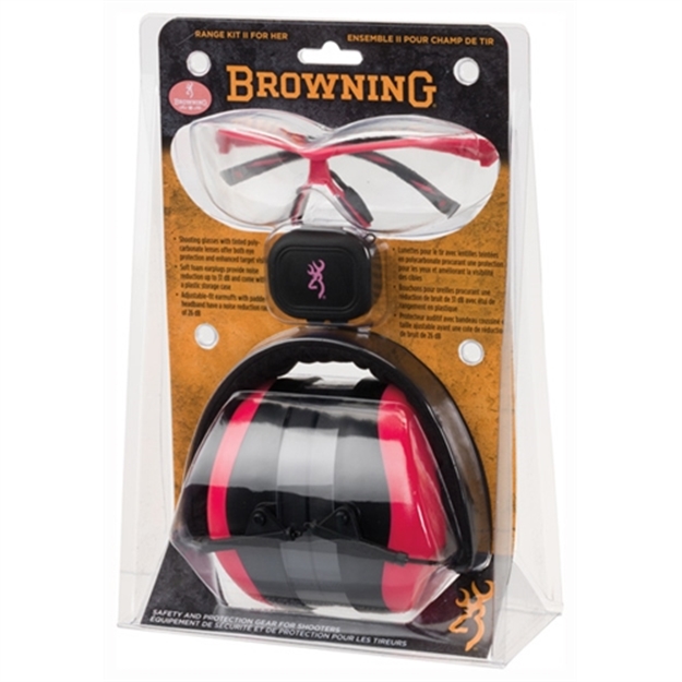 Picture of  Browning 126373 Range Kit  Foam Plastic With Foam 27 DB 36 DB Over The Head Orange Pink/Black Women 023614415268