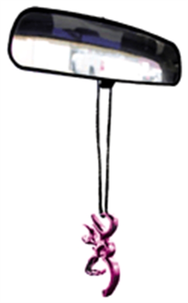 Picture of Browning Rear View Mirror Hanger Buckmark Logo Pink