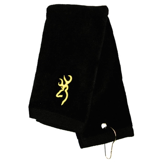 Picture of Browning Shooting Towel Black/Gold W/Buckmark Logo