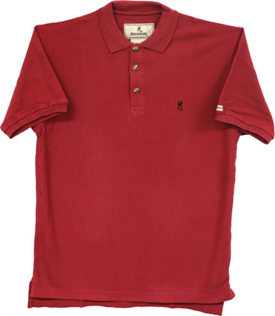 Picture of Browning Special Purchase Jr. Short Sleeve Buck Mark Polo Jr. Large Earth Red<