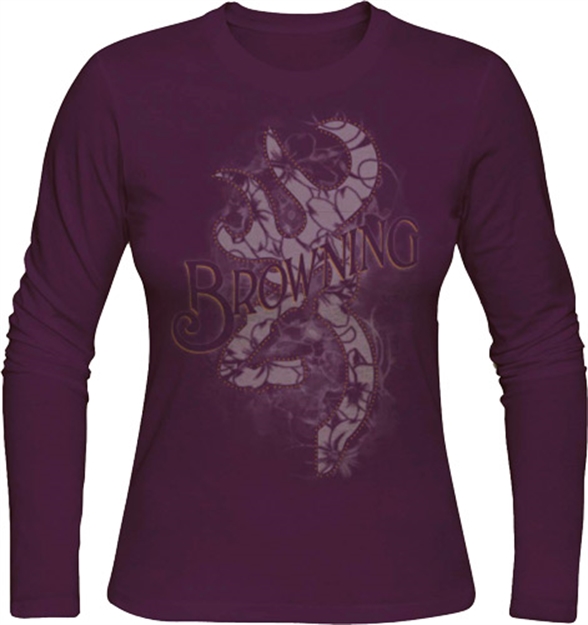 Picture of Browning Special Purchase Women's Longsleeve Bead Buckmark Shirt Large Purple<
