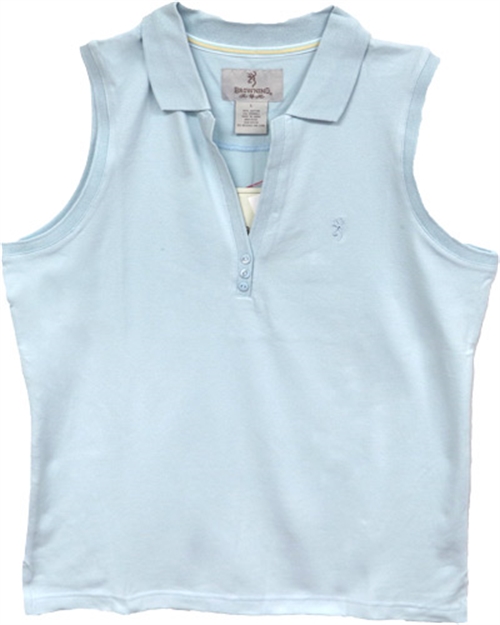 Picture of Browning Special Purchase Women's Sleeveless Polo Xx-Large Ice Blue<