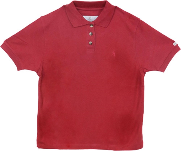 Picture of Browning Special Purchase Mens Short Sleeve Buck Mark Polo Small Earth Red<