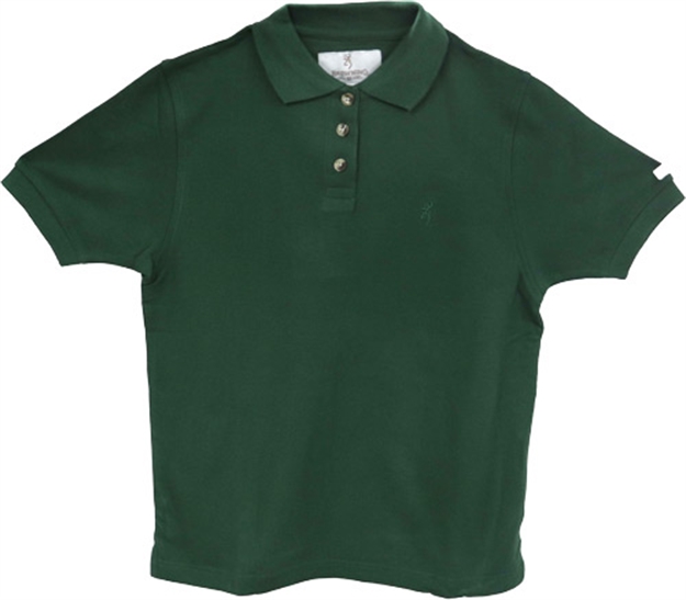 Picture of Browning Special Purchase Mens Short Sleeve Buck Mark Polo Medium Forest Green<