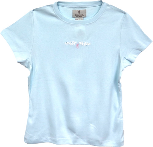 Picture of Browning Special Purchase Women's SS T-Shirt Exp Scroll Medium Ice Blue<