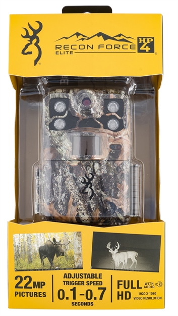 Picture of Browning Trail Cameras 7Ehp4 Recon Force Elite Hp4 2" Color Display 22Mp Resolution Sdxc Card Slot/Up TO 512Gb Memory BTC 7E-HP4
