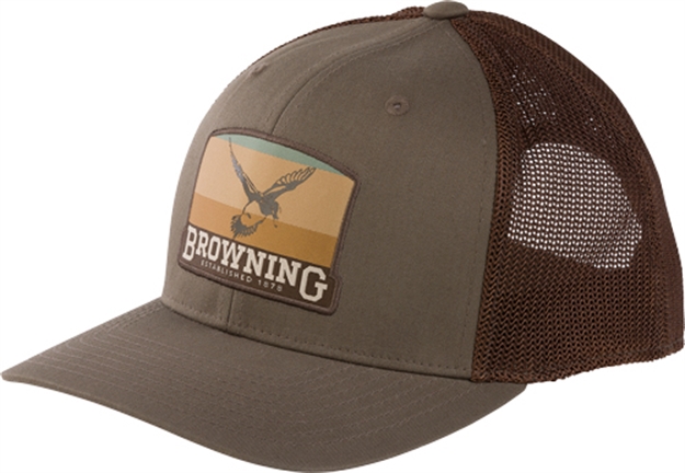 Picture of Browning Trail Cameras Cap River Pines 110 Mesh Back Silicone Ptch Brown< 308595981