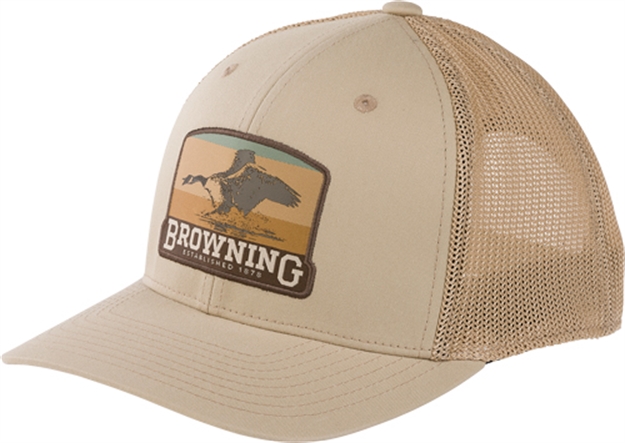 Picture of Browning Trail Cameras Cap South Pass 110 Mesh Back Silicone Patch Tan* 308594481