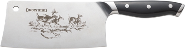 Picture of Browning Trail Cameras Knife Large Engraved Cleaver 7" W/Deer Scene Ss/Bl* 3220319 023614985433