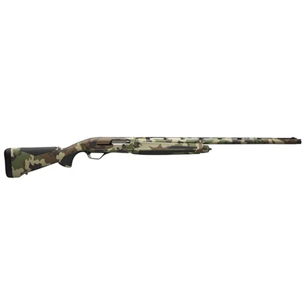 Picture of  Browning 011765204 Maxus II  12 Gauge 3.5" 4+1 28", Woodland Camo, Synthetic Furniture With Overmolded Grip Panels, Fiber Optic Sight 023614857488