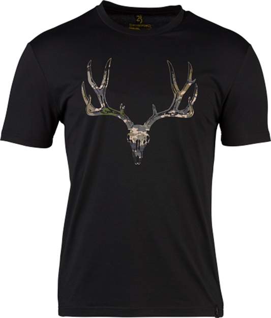 Picture of Browning Trail Cameras SS Perf Camp Shirt Mule Deer Logo Black X-Large* 3014799904 023614986034