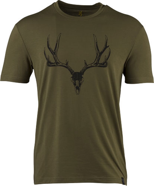 Picture of Browning Trail Cameras SS Perf Camp Shirt Mule Deer Logo Green Xx-Large* 3014796405 023614986102