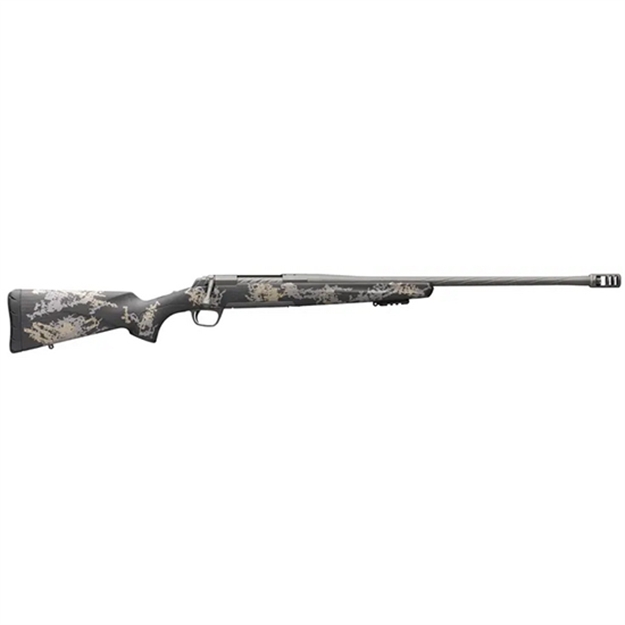 Picture of  Browning 035583229 X-Bolt Mountain Pro Spr 300 Win Mag 3+1 22" Steel Fluted Sporter Barrel, Tungsten Gray Cerakote Steel Receiver, Accent Graphic Black/ Carbon Fiber Stock, Right Hand 023614856320