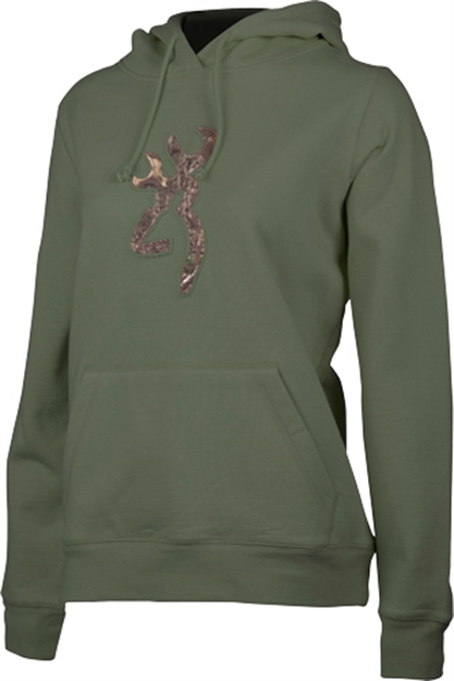 Picture of Browning Women's Hoodie Clover/Camo X-Large W/Buck Mark Logo<