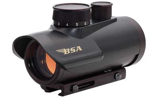 Picture of Bsa Optics Red Dot Sight, Cr2032 Lithium Batt, 1X, 68 FT Fov AT 100Yd, 3/8" And 5/8" Rail Mount, 5 Moa Retical RD30