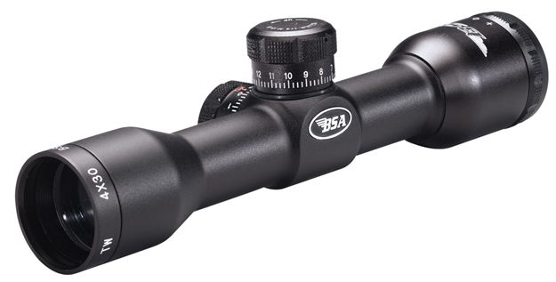 Picture of Bsa T4x30wrcp Tactical Weapon 4X 30Mm Obj 23-10.4 FT @ 100 Yds Fov 1" Tube Black Mil-Dot Clamshell