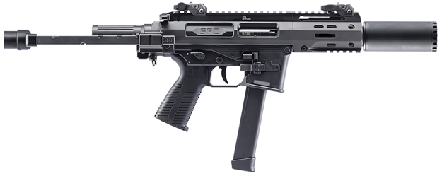 Picture of  B&T Firearms 500003Sdgtb Spc9 SD 9Mm Luger 33+1 4.50" With Rbs Suppressor, Black, Tele Brace Adapter, Polymer Grip (Glock Mag Compatible)
