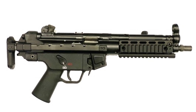 Picture of B&T Firearms Bt200590 HK Mp5  Black Steel/Aluminum Telescoping Collapsible, Fits H&K Mp5 Retractable BT-200590 840225702118