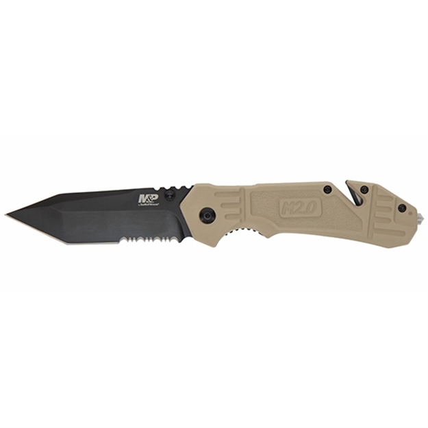 Picture of Bti Tools M&P M2.0 Spring Assist Clip Folder W/Strap Cutter And Serrated 3.5" Blade Fde - Boxed 1100076 661120076247