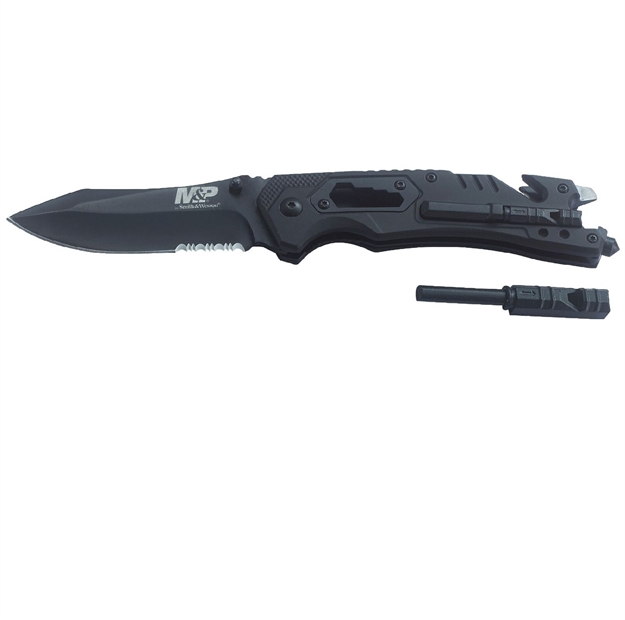 Picture of Bti Tools M&P Spring Assist Dual Knife & Tool Clip Folder And Serrated 3.5" Blade - Boxed 1100078