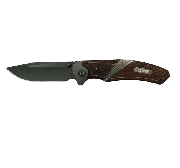 Picture of Bti Tools Wood Ti-Nitride Spring Assist Clip Folder 3" Blade - Boxed 1100026