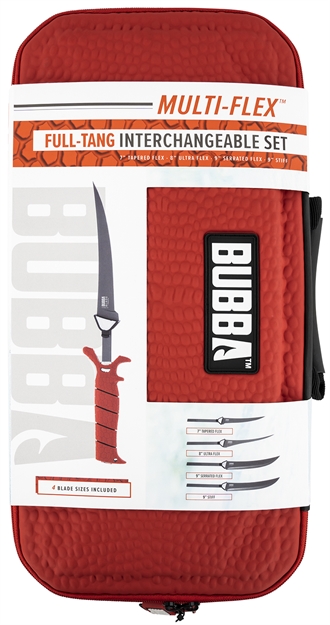 Picture of Bubba Blade Fillet Knife Interchangeable Blade System 8 Ultra Flex, 7 Tapered Flex, 9 Stiff And 9 Serrated Blade 1991724 661120079545