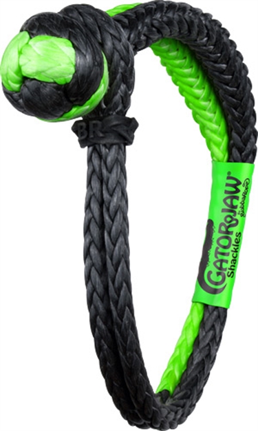 Picture of Bubba Rope Rope Gator Jaw 3/8" Synthetic Shackle Black/Green! 176746NGGB