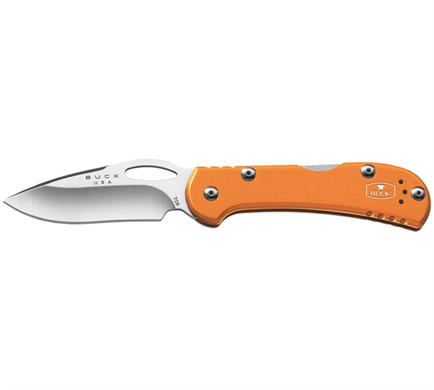 Picture of Buck Knives Mini Spitfire Folding Lockback Knife, 2 3/4" 420Hc Blade Knife, Grey Aluminum Handle