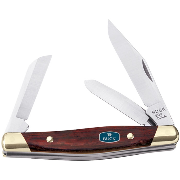 Picture of Buck Knives Cadet 3-Blade Folding Pocket Knife, Rosewood Handle