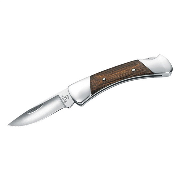 Picture of Buck Knives Knight Folding Lockback Knife, 1-7/8" SS Blade, Rosewood/Nickel Handle, Box