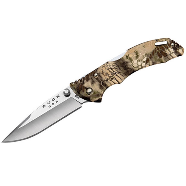 Picture of Buck Knives Bantam Bbw Folding Lockback Pocket Knife, 2 3/4" 420Hc Drop Point Blade Knife, Kryptek Highlander Handles