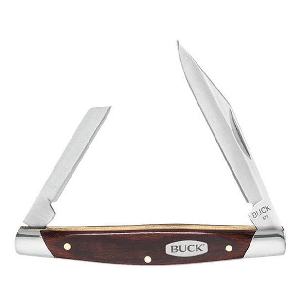 Picture of Buck Knives Deuce 2-Blade Folding Pocket Knife, Wood Handle, Boxed
