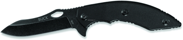 Picture of Buck Knives Maverik Fixed Blade Knife, 3.125" Black Stonewash Wharncliffe Blade, Black Nylon Handle, Sheath