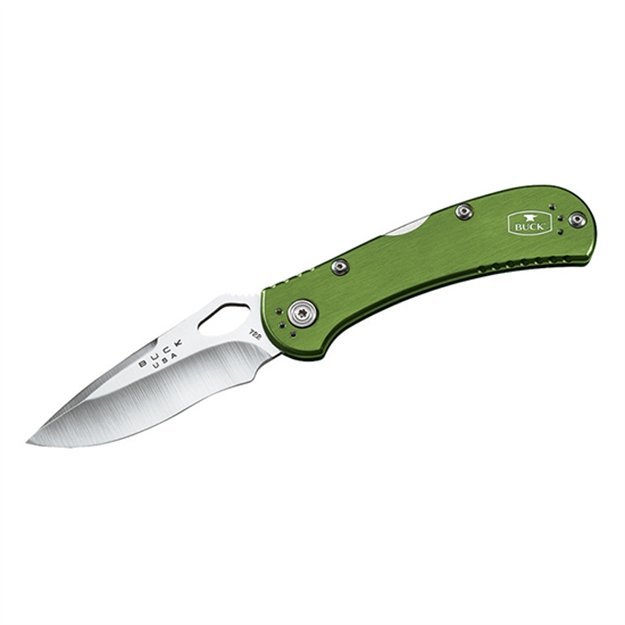Picture of Buck Knives Spitfire Lockback Folding Knife, 3 1/4" 420Hc SS Blade, Pocket Clip, Green Handle