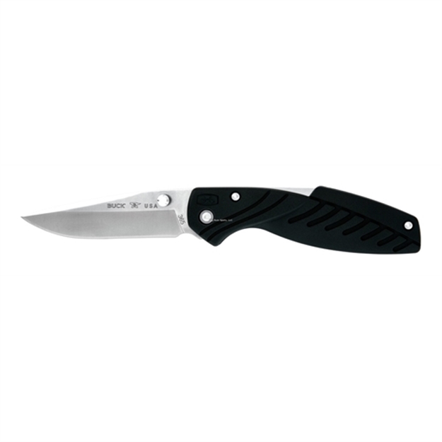 Picture of Buck Knives Rival II Folding Lockback Knife, 3 1/8" 420Hc Drop Point., Injection Molded Black Handle, SS Removable Pocket Clip