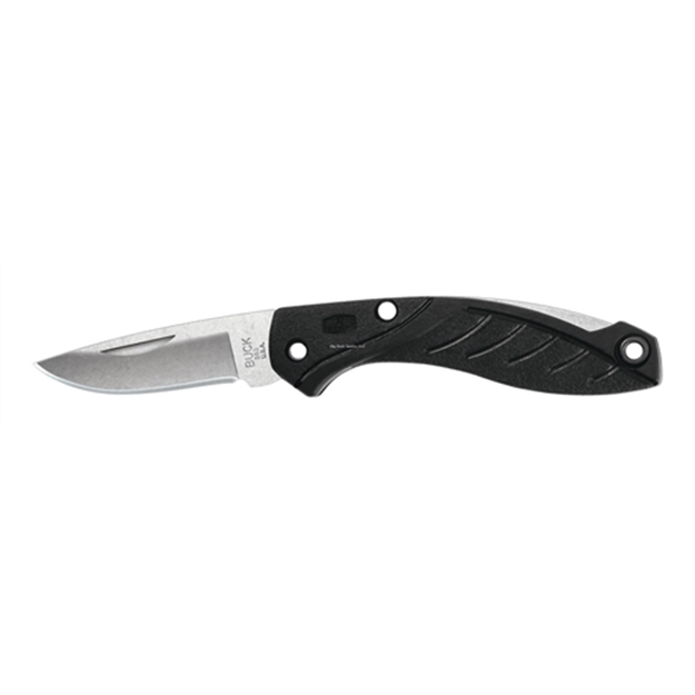 Picture of Buck Knives Rival SS Folding Lockback Knife, Inject Molded Black Handle, 1 7/8" 420 HC Blade