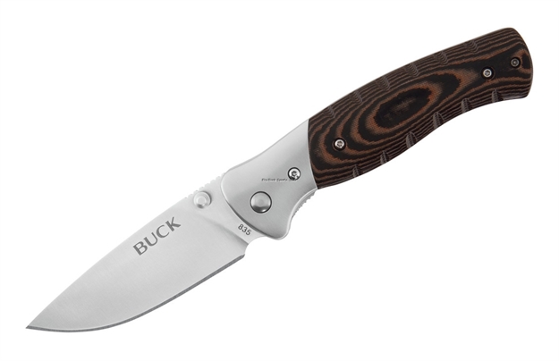 Picture of Buck Knives Selkirk Folding Liner Lock Knife, 3.25" 420 HC Drop Point Blade, Brn/Black Cnc Contoured Micarta Handles, Clip Carry