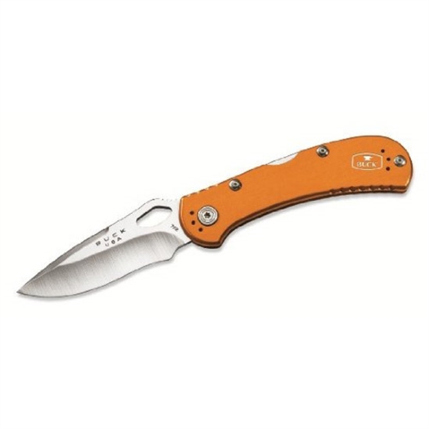 Picture of Buck Knives Spitfire Lockback Folding Knife, 3 1/4" 420Hc SS Blade, Pocket Clip, Orange Handle