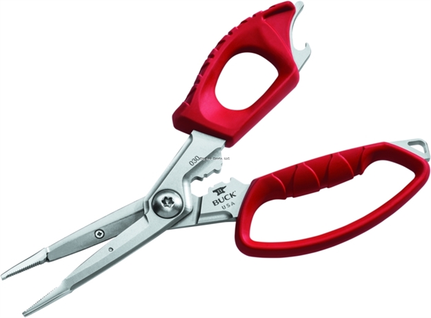Picture of Buck Knives Splizzors Multi-Function Scissors/Pliers, Red Handle, Clam Pack