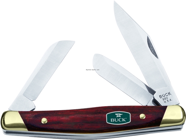 Picture of Buck Knives Stockman 3-Blade Folding Pocket Knife, Rosewood Handle