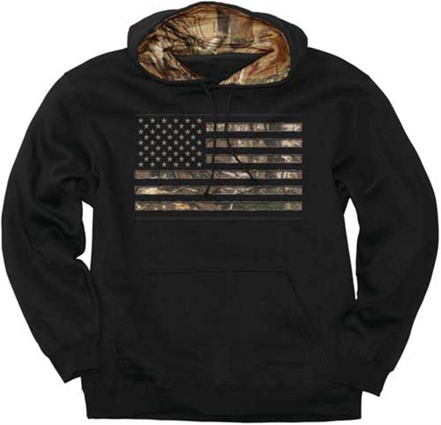 Picture of Buck Wear Wear Hoodie Camo Stars & Stripes Black Xx-Large